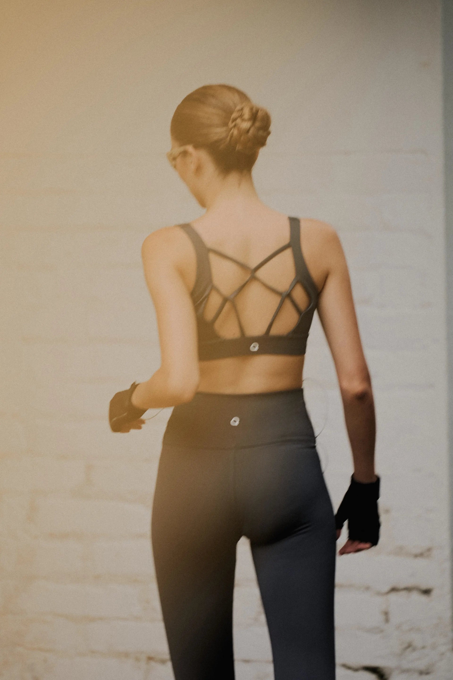 Charcoal Aura Sports Bra - Low Intensity