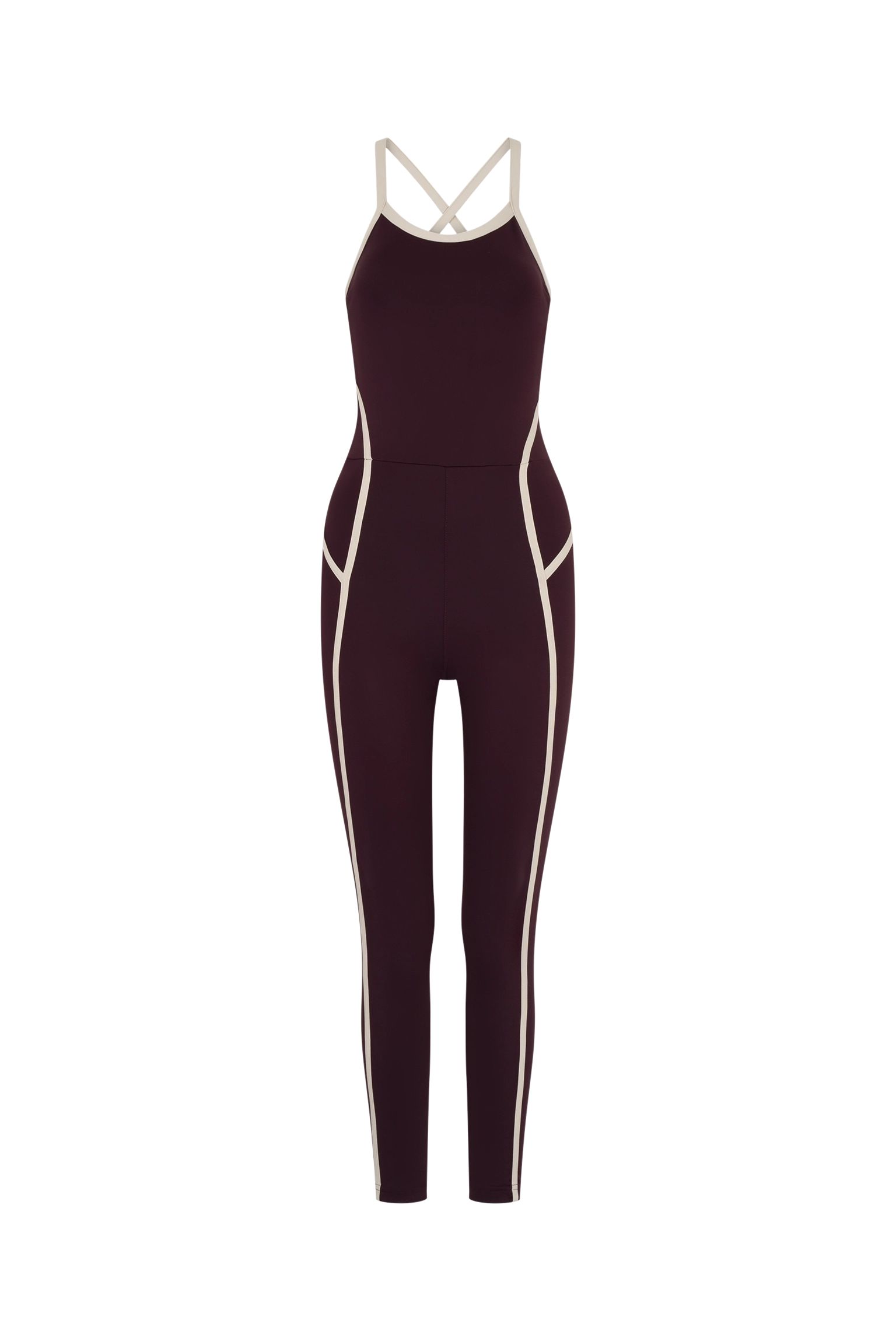 Burgundy Contour Jumpsuit - Low Intensity