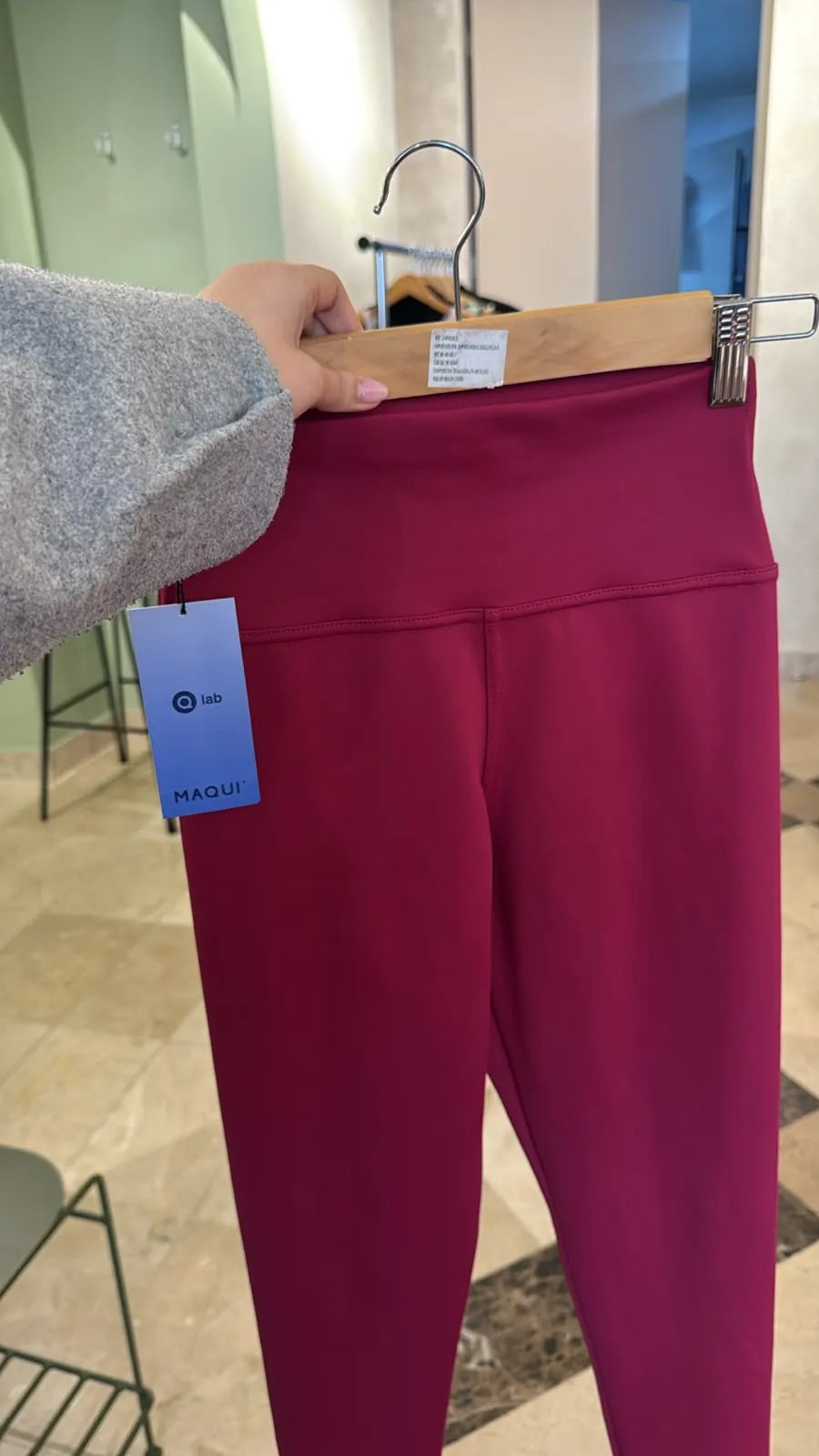 Leggings deportivos frambuesa de tiro alto